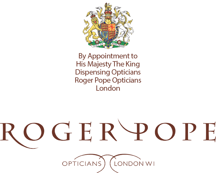 By appointment to Her Majesty The Queen Dispensing Opticians Roger Pope & Partners London